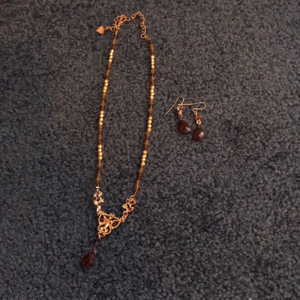 Necklace and earrings